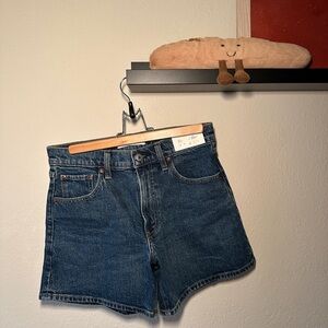 Dark Wash Blue Jean Dad Shorts